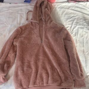 Cozy Pink Fleece Hoodie